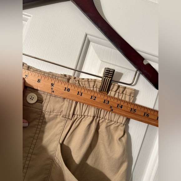 FREE PEOPLE Med Ready To Run Cinch Waist Paper Bag Pants Sand Beige Drop Crotch - Picture 8 of 16